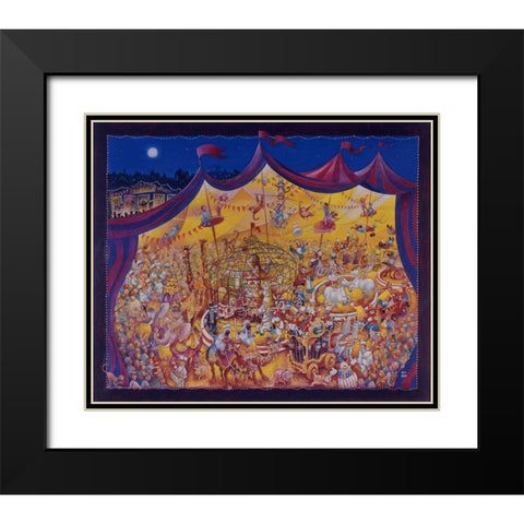 Under The Big Top Black Modern Wood Framed Art Print with Double Matting by Bell, Bill