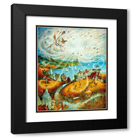 The Wind Black Modern Wood Framed Art Print with Double Matting by Bell, Bill
