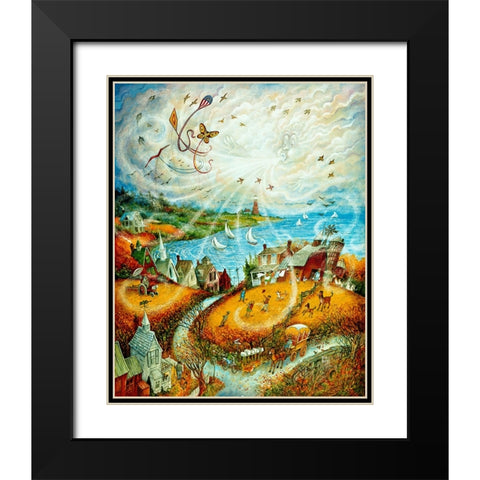 The Wind Black Modern Wood Framed Art Print with Double Matting by Bell, Bill