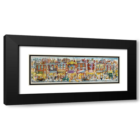 Oh, The Street Where I Lived Black Modern Wood Framed Art Print with Double Matting by Bell, Bill