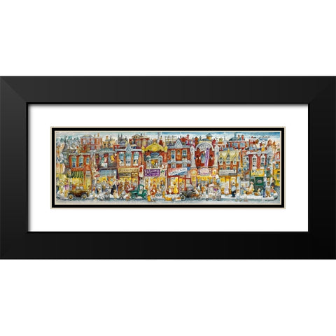 Oh, The Street Where I Lived Black Modern Wood Framed Art Print with Double Matting by Bell, Bill