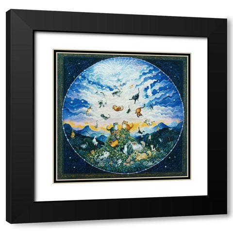 Cat Creation 2 (Pc) Black Modern Wood Framed Art Print with Double Matting by Bell, Bill