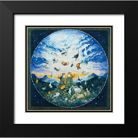 Cat Creation 2 (Pc) Black Modern Wood Framed Art Print with Double Matting by Bell, Bill