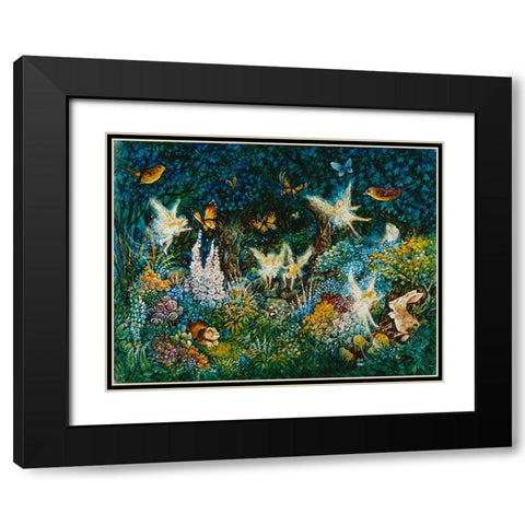 Forest Fairies Black Modern Wood Framed Art Print with Double Matting by Bell, Bill