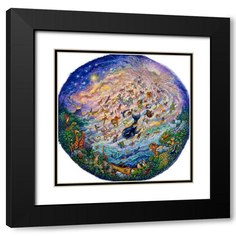 In The Beginning (Pc) Black Modern Wood Framed Art Print with Double Matting by Bell, Bill