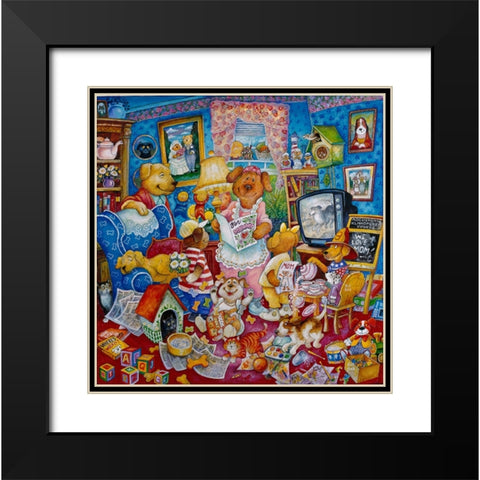 Mutters Day Black Modern Wood Framed Art Print with Double Matting by Bell, Bill