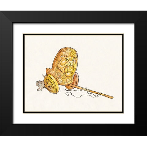 12A - Trojan Black Modern Wood Framed Art Print with Double Matting by Bell, Bill