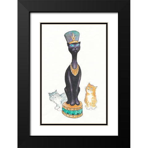 15A - Cleo Black Modern Wood Framed Art Print with Double Matting by Bell, Bill