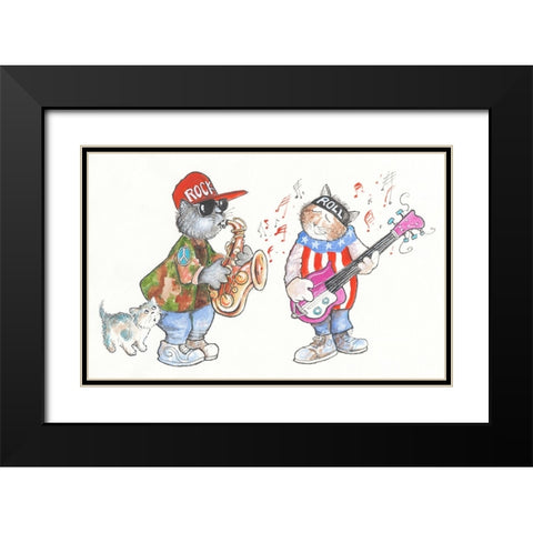 43A - Rock And Roll Black Modern Wood Framed Art Print with Double Matting by Bell, Bill