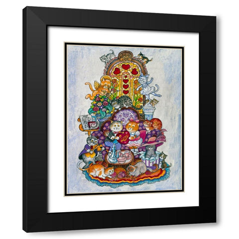 Love Notes Black Modern Wood Framed Art Print with Double Matting by Bell, Bill