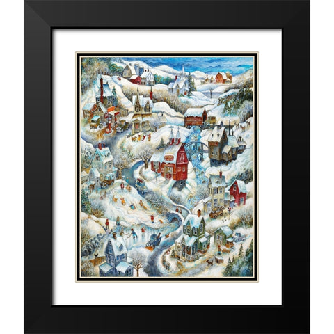 Country Winter (2) Black Modern Wood Framed Art Print with Double Matting by Bell, Bill