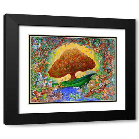 The Tree Black Modern Wood Framed Art Print with Double Matting by Bell, Bill