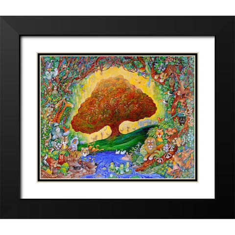 The Tree Black Modern Wood Framed Art Print with Double Matting by Bell, Bill