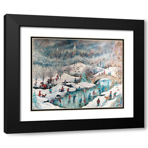 Up In Central Park Black Modern Wood Framed Art Print with Double Matting by Bell, Bill