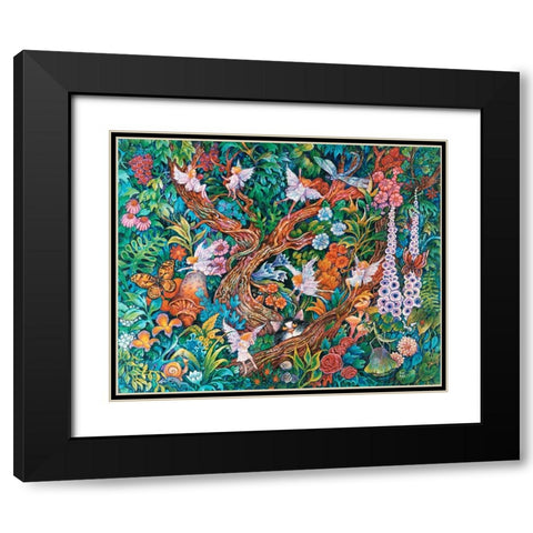 Flower Fairies Black Modern Wood Framed Art Print with Double Matting by Bell, Bill