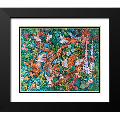 Flower Fairies Black Modern Wood Framed Art Print with Double Matting by Bell, Bill