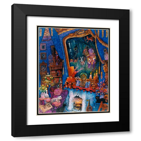 The Looking Glass Black Modern Wood Framed Art Print with Double Matting by Bell, Bill