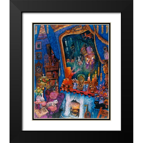 The Looking Glass Black Modern Wood Framed Art Print with Double Matting by Bell, Bill