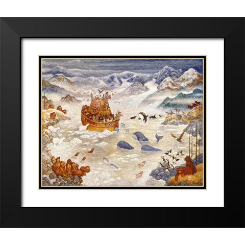 Northern Noah Black Modern Wood Framed Art Print with Double Matting by Bell, Bill