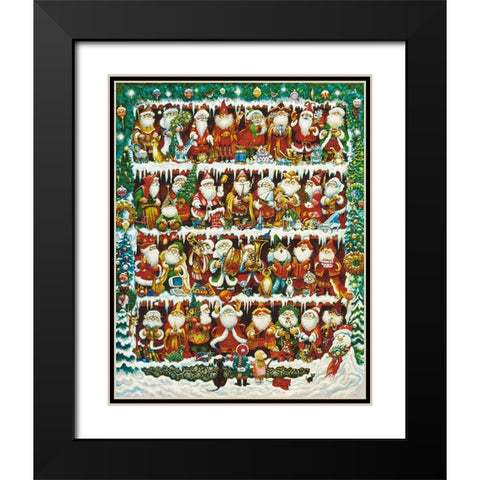 Will The Real Santa Black Modern Wood Framed Art Print with Double Matting by Bell, Bill