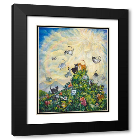 Cat Creation Black Modern Wood Framed Art Print with Double Matting by Bell, Bill