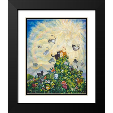 Cat Creation Black Modern Wood Framed Art Print with Double Matting by Bell, Bill