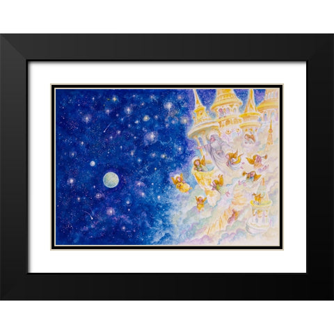 One Starry Day Black Modern Wood Framed Art Print with Double Matting by Bell, Bill