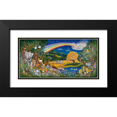Put Them In The Garden Black Modern Wood Framed Art Print with Double Matting by Bell, Bill