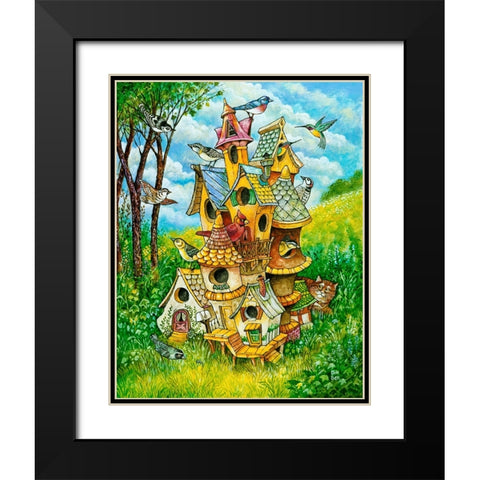 Tweeties Condo Black Modern Wood Framed Art Print with Double Matting by Bell, Bill