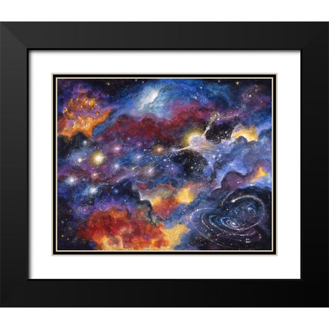 Creation Of Universe Black Modern Wood Framed Art Print with Double Matting by Bell, Bill