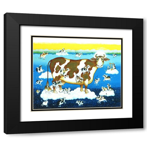 Holy Cow Black Modern Wood Framed Art Print with Double Matting by Bell, Bill