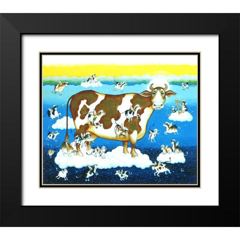 Holy Cow Black Modern Wood Framed Art Print with Double Matting by Bell, Bill