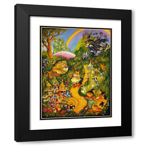 Oz Black Modern Wood Framed Art Print with Double Matting by Bell, Bill