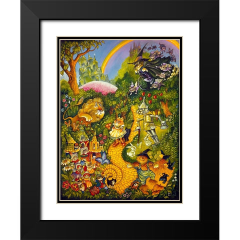 Oz Black Modern Wood Framed Art Print with Double Matting by Bell, Bill