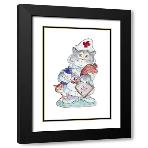 The Nurse Black Modern Wood Framed Art Print with Double Matting by Bell, Bill