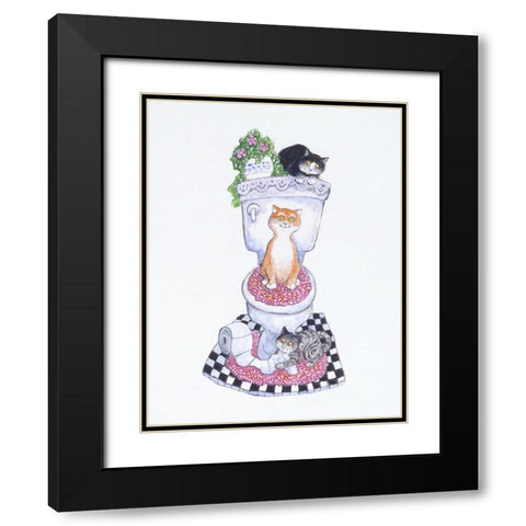 John Cats Black Modern Wood Framed Art Print with Double Matting by Bell, Bill