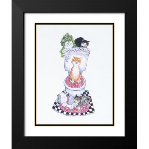 John Cats Black Modern Wood Framed Art Print with Double Matting by Bell, Bill