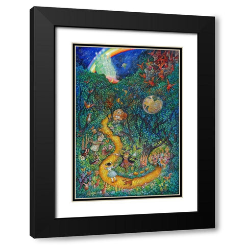 Off to See the Wizard Black Modern Wood Framed Art Print with Double Matting by Bell, Bill