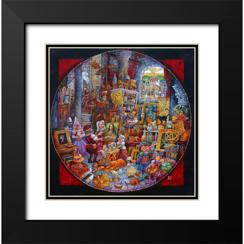 Leonardoâ€™s Masterpiece Black Modern Wood Framed Art Print with Double Matting by Bell, Bill