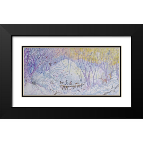 Early Birds Black Modern Wood Framed Art Print with Double Matting by Bell, Bill