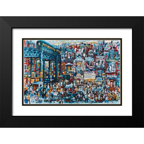 1934 Black Modern Wood Framed Art Print with Double Matting by Bell, Bill