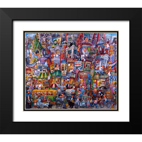 Where I Show Up... Black Modern Wood Framed Art Print with Double Matting by Bell, Bill