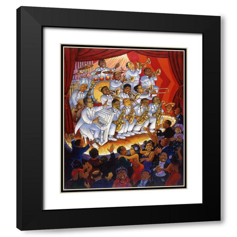 Stompin At The Savoy Black Modern Wood Framed Art Print with Double Matting by Bell, Bill