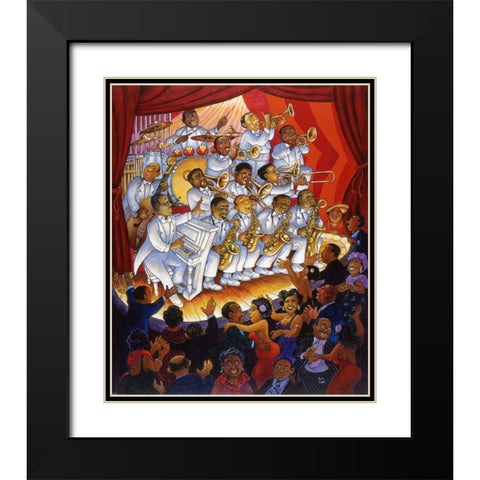 Stompin At The Savoy Black Modern Wood Framed Art Print with Double Matting by Bell, Bill