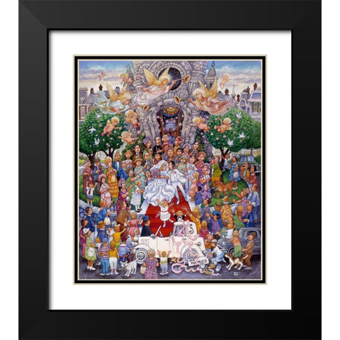 The Wedding 2 Black Modern Wood Framed Art Print with Double Matting by Bell, Bill