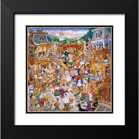 October Fest Black Modern Wood Framed Art Print with Double Matting by Bell, Bill