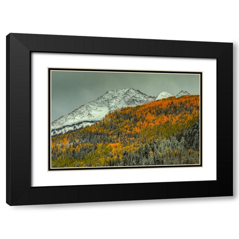 Autumn Mountain Black Modern Wood Framed Art Print with Double Matting by Sherrell, Bill