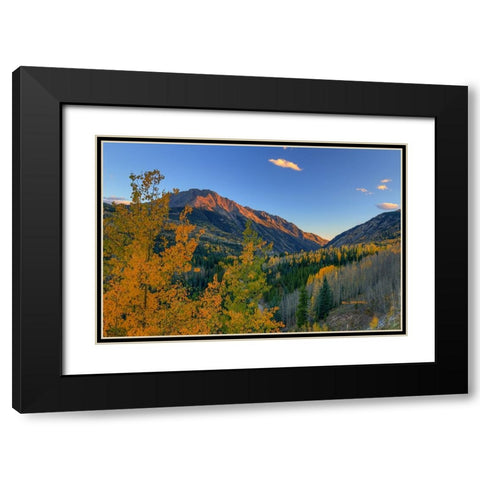Autumn Sunset-Rocky Mountain Style Black Modern Wood Framed Art Print with Double Matting by Sherrell, Bill