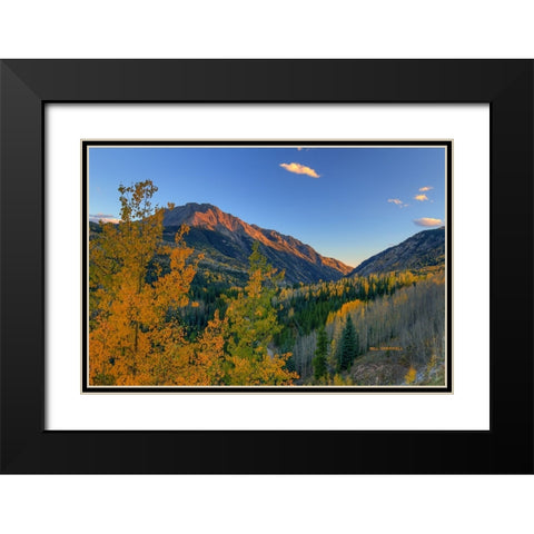 Autumn Sunset-Rocky Mountain Style Black Modern Wood Framed Art Print with Double Matting by Sherrell, Bill