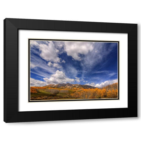 Autumn Vista Black Modern Wood Framed Art Print with Double Matting by Sherrell, Bill